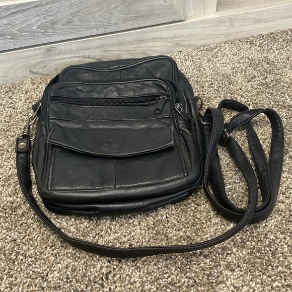 Leather Direct Men’s Messenger Army Travel Bag Crossbody - Picture 8 of 14